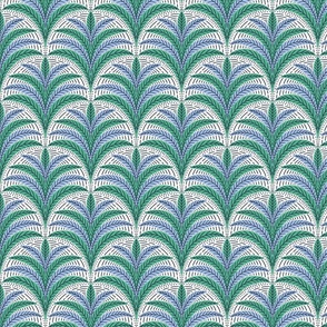 boho palm/green blue/medium