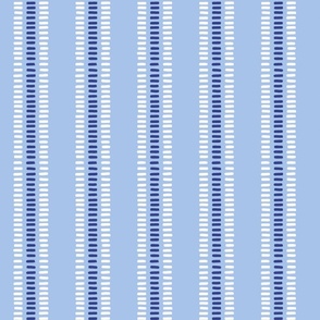 summer stripes/blue and white