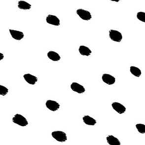 inky black and white dash spots