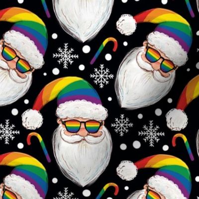 Cool Pride Santa Claus with sunglasses black