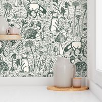 Woods Of Whimsy_Medium-Cream and cilantro- Hufton studio