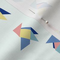Joyful origami paper birds