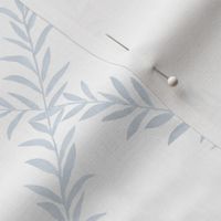 Small Leafy Trellis  French Blue on White 