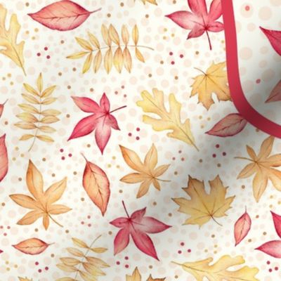 Large 27x18 Fat Quarter Panel Fall Breeze Autumn Leaves for Wall Hanging or Tea Towel