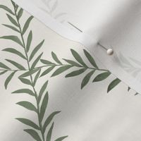 Small Leafy Trellis Kennebunkport Green on Cream 