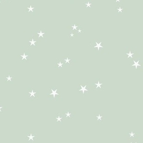 (small) Tiny stars on mint green, coordinating to cute traditional christmas, small scale 