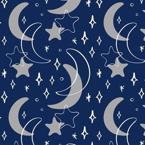 Silver Crescents navy large