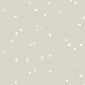(small) Tiny stars on taupe, coordinating to cute traditional christmas, small scale 