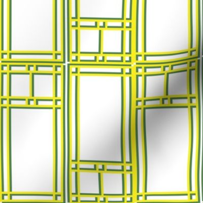 Tall Window Up and Down in Yellow & Green