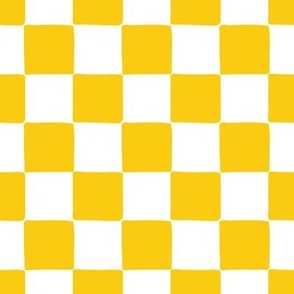 Yellow and White Checkerboard