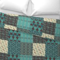 Decorator Collection Fabric1 - 36x54 - 18insqs - bluegreen & brown