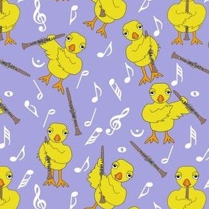 Clarinet Chick Clarinets Music Notes Petal Solid Color Coordinates Purple