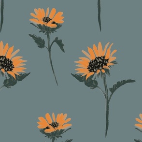 Simple Sunflower grey slate