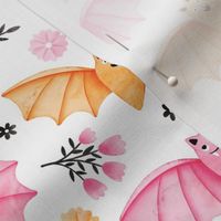 Pastel Bats and Dainty Gothic Florals - Pastel Halloween