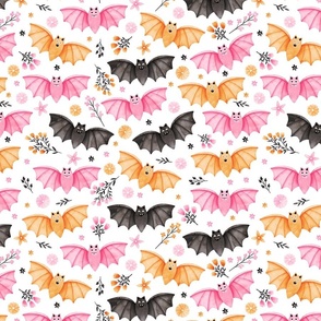 Pastel Bats and Dainty Gothic Florals - Pastel Halloween