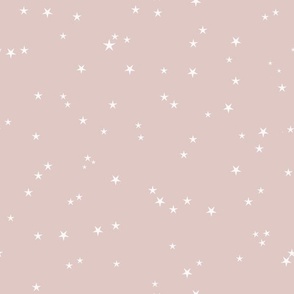 (small) Tiny stars on dusty pink, coordinating to cute traditional christmas, small scale 