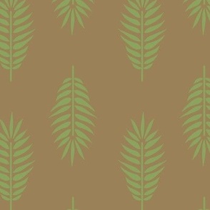 Palm Fronds on brown