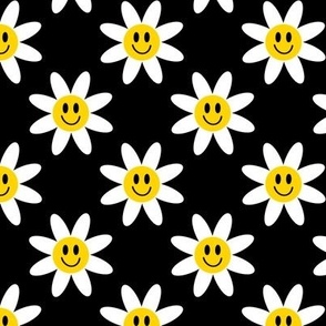 Smiling Daisies Black