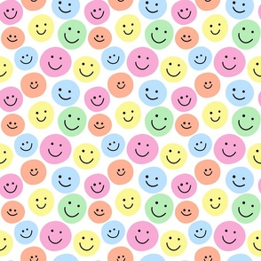 Happy Face Party (pastel rainbow)