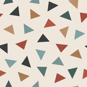 Triangle Toss | Multi-color on Cream