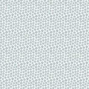 ditsy blossoms - slate blue and white xsm