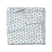 ditsy blossoms - slate blue and white lg