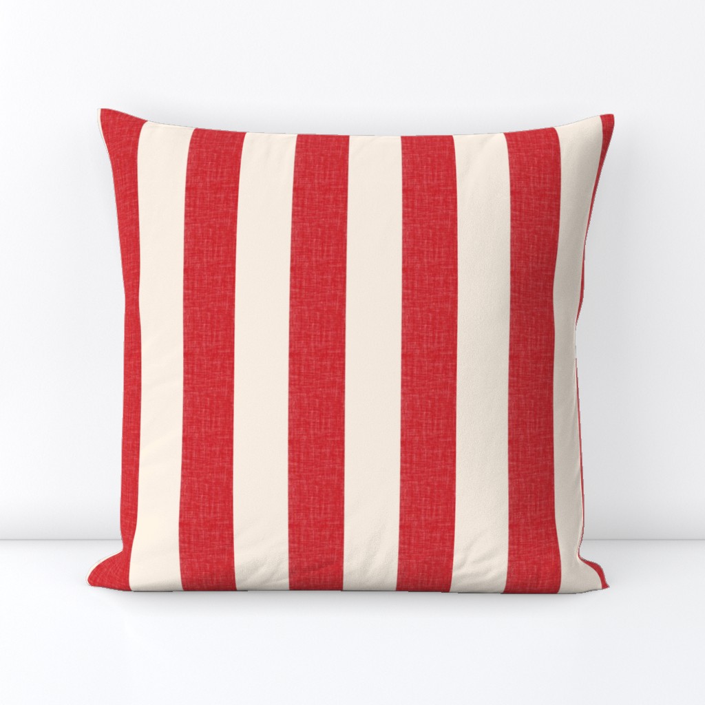 Textured Wide Stripe Red