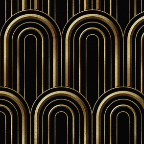 THE GATSBY COLLECTION - BLACK AND GOLD ART DECO ARCADES