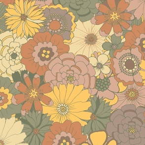 Retro Floral Vibes Large Scale