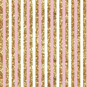 Pink n Gold Glitter Stripes wallpaper 
