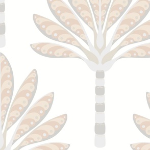 Art Deco Fan Palm XXL wallpaper scale silver neutral by Pippa Shaw