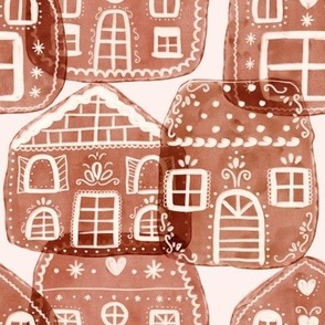 Gingertown Christmas Gingerbread Houses 8x8