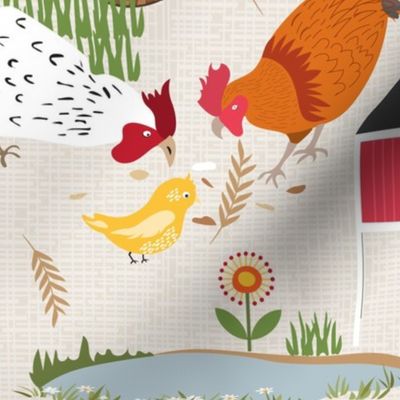 chicken farm pattern