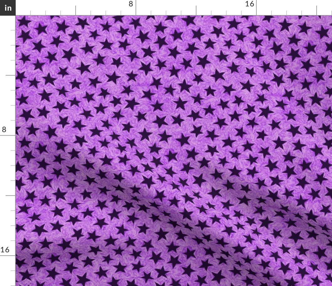 batik stars - purple on lavender