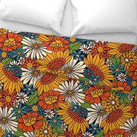 70's Retro Floral - Bold - Large