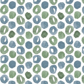 Wonky Dots Green Blue