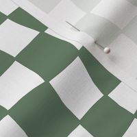 Hand Drawn Checkerboard Pattern (sage green/white)