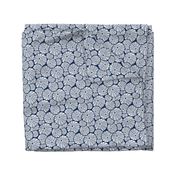 Bed Of Urchins - Nautical Sea Urchins - Navy Blue White Regular