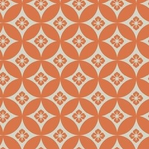 geometric cherry blossom orange