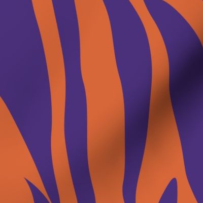 Tiger Orange and Purple Animal Print ROTATED
