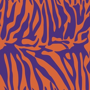 Tiger Orange and Purple Animal Print ROTATED