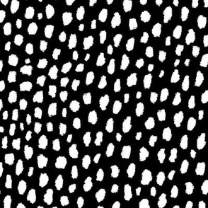 Reverse Dalmatian Polka Dot Spots Pattern (white/black)