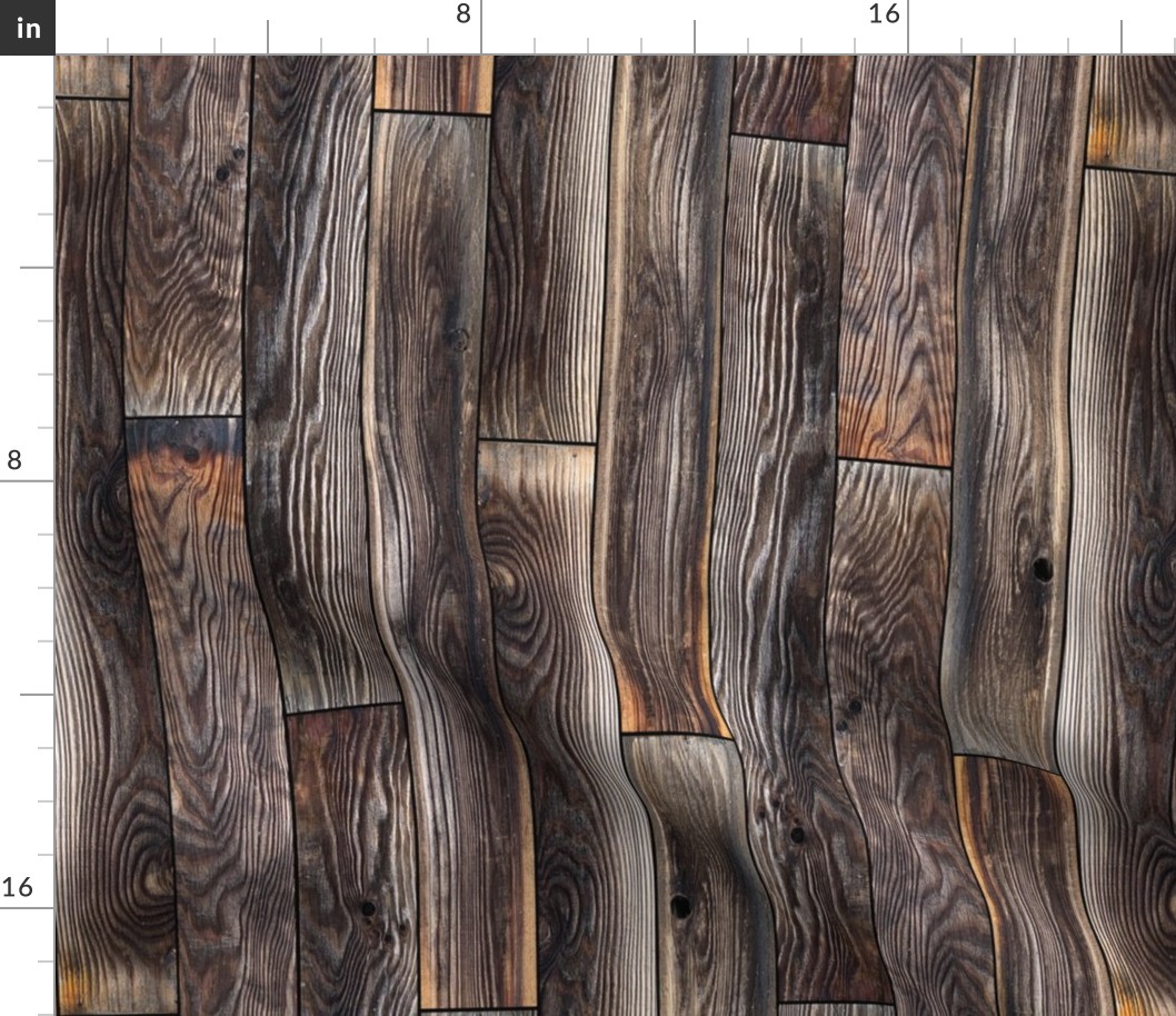 Wood grain Vertical 18 inch fabric, 12 inch wallpaper repeat