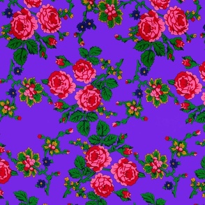 Highlander Flowers Pattern- Purple