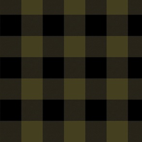 Gingham - dark olive green