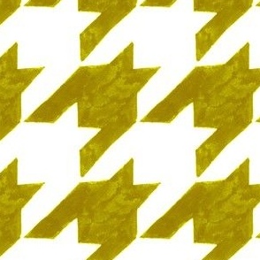 mustard and white houndstooth