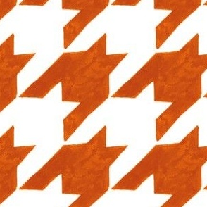 orange and white houndstooth