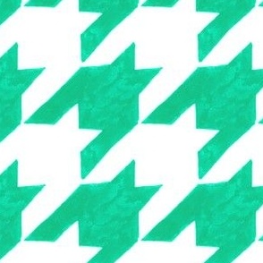 mint and white houndstooth