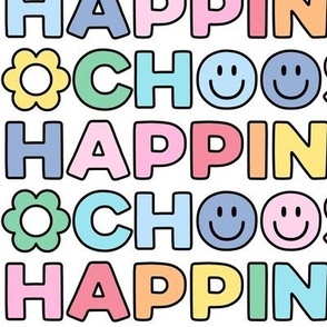 smiley guy choose happiness lg rainbow pastel
