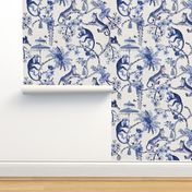  Chinoiserie "Whimsy" Blue & White - Small Scale